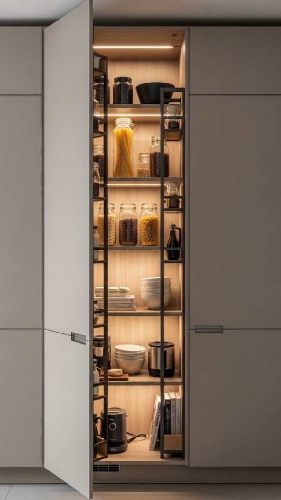 Hidden Pantry with Full-Height Door