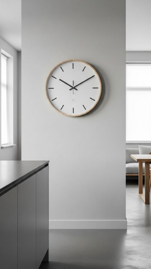 Large Clock as a Functional Wall Feature