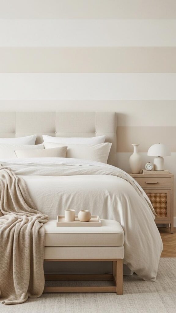 Layered Creams for a Tonal Bedroom Palette