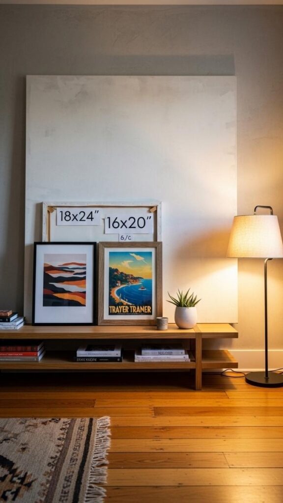 Leaning Large-Format Art Against the Wall