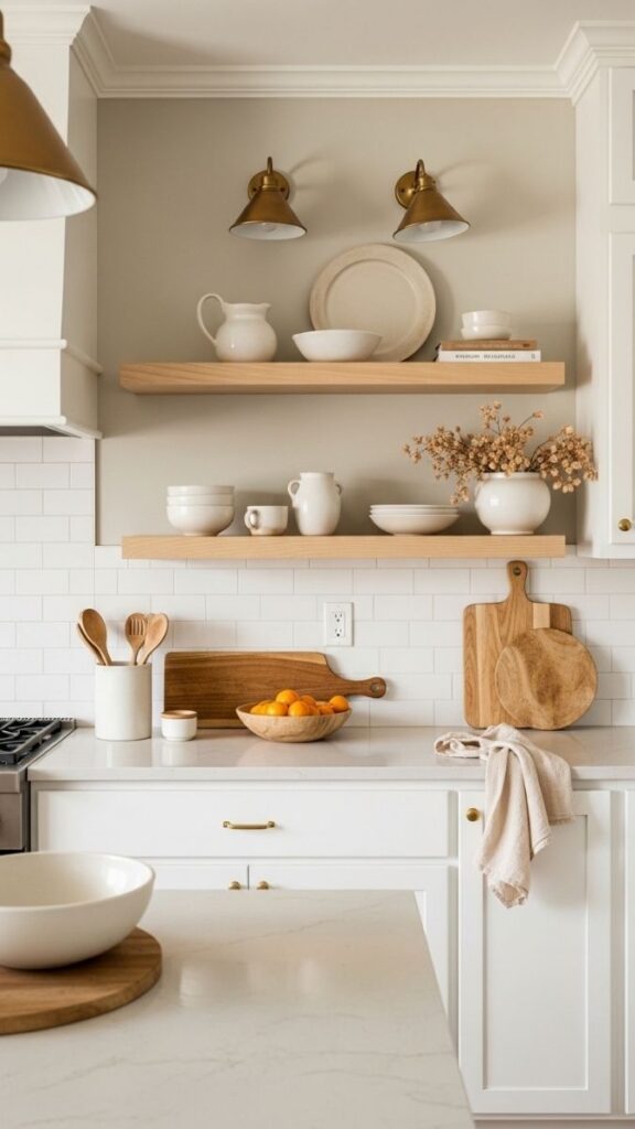 Limewash Paint on One Kitchen Wall