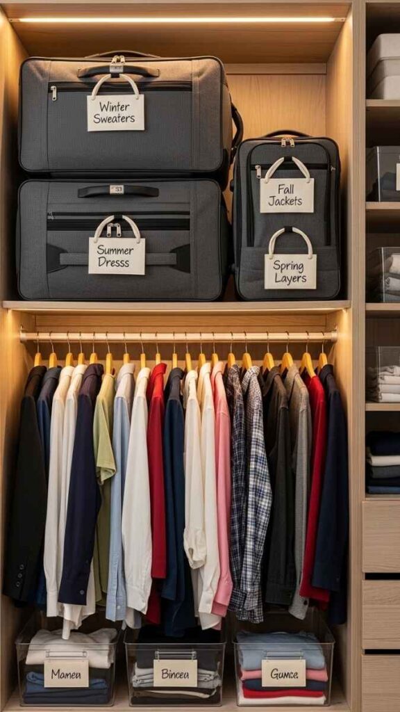 Luggage as In-Closet Storage for Off-Season Items