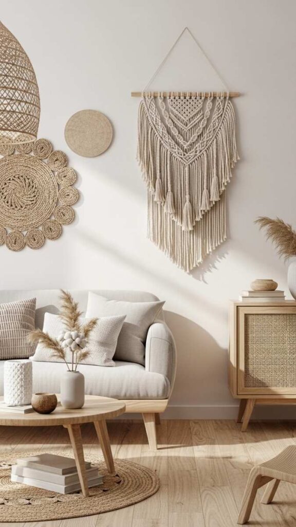 Macramé Wall Hanging as Texture Without Color