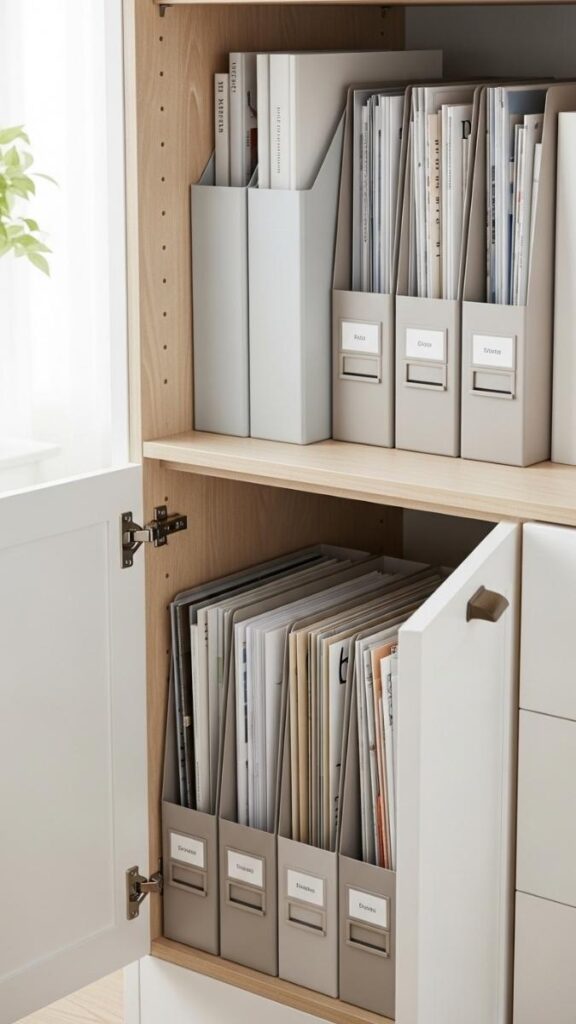 Magazine Files for Cabinet and Drawer Organization