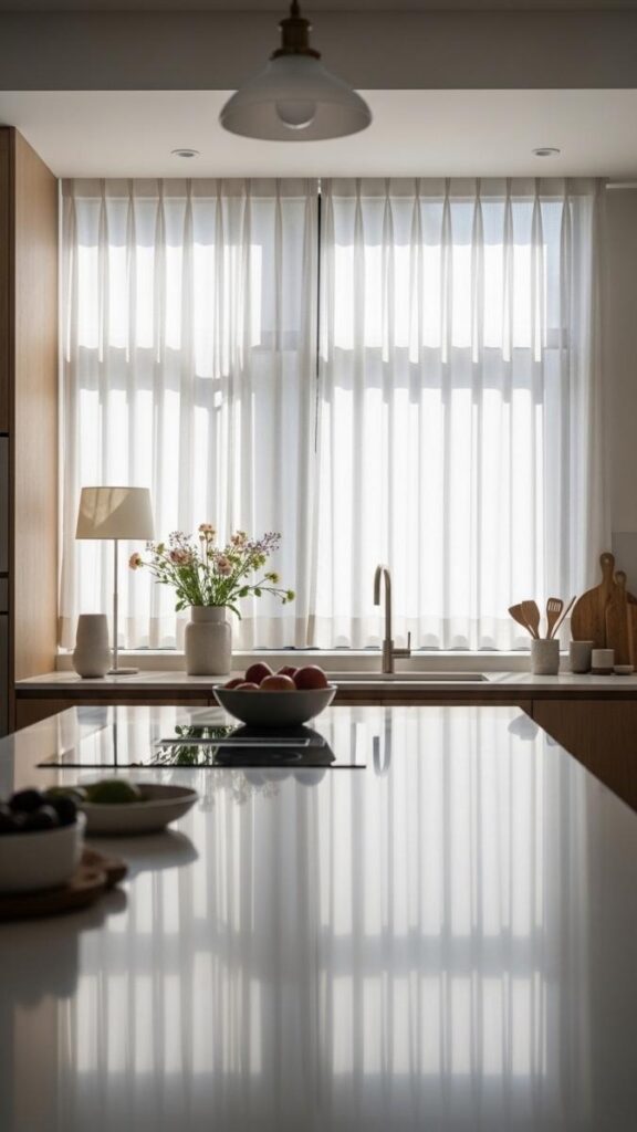 Natural Light Sheer Curtains as a Daytime Lighting Strategy