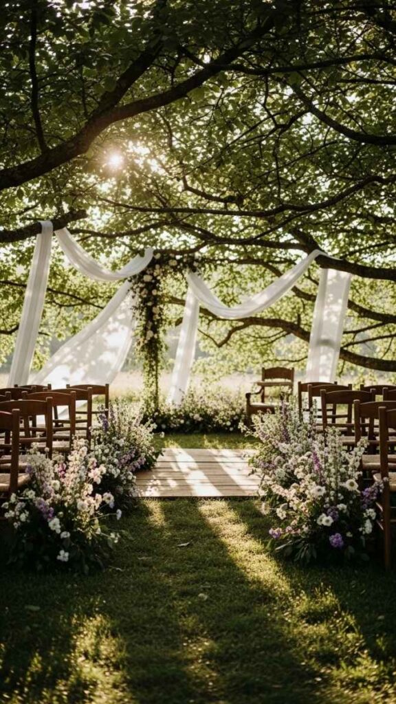 Outdoor Ceremony Under a Natural Tree Canopy