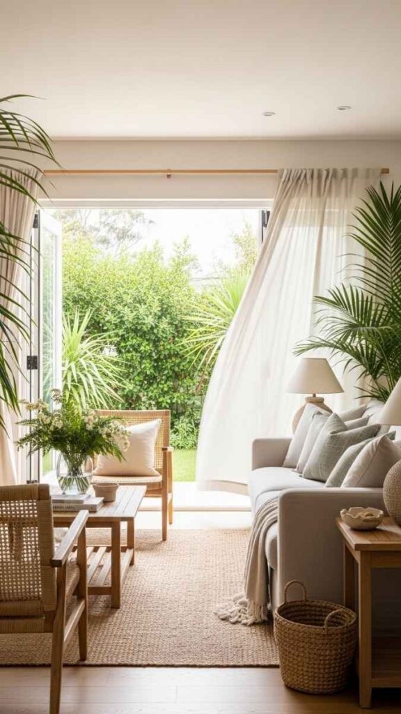 Outdoor Indoor Connection With Coastal Plants