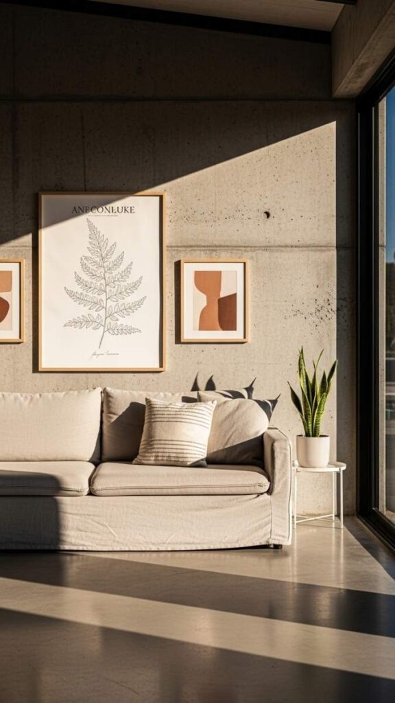 Oversized Single-Print Flanked by Smaller Pieces