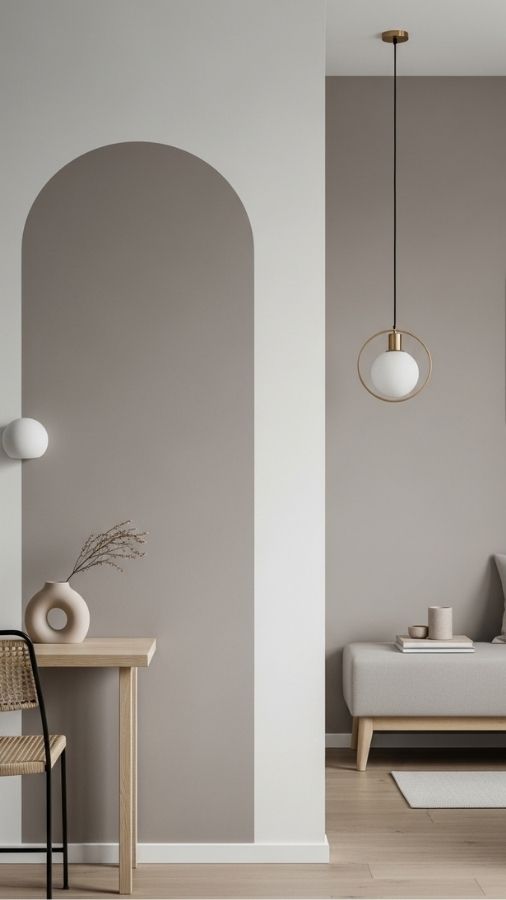 Painted Arch or Geometric Shape Directly on the Wall