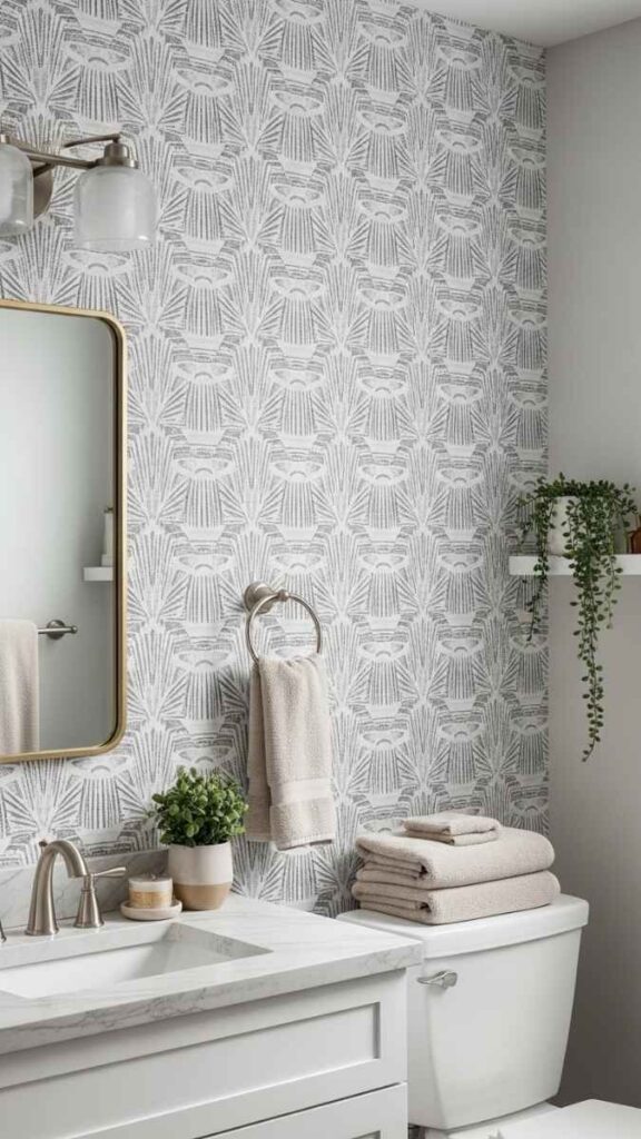 Peel and Stick Wallpaper on One Accent Wall