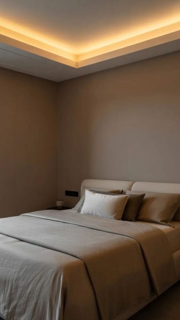 Recessed or Indirect Lighting Along the Ceiling Perimeter