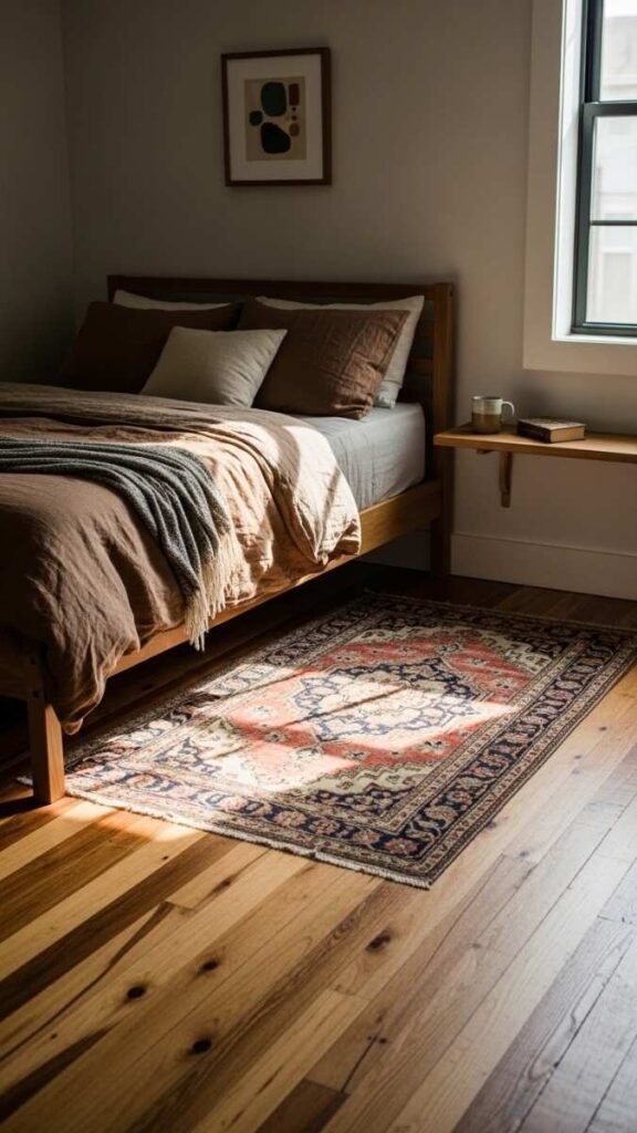 Reclaimed Wood Flooring or a Vintage-Style Area Rug