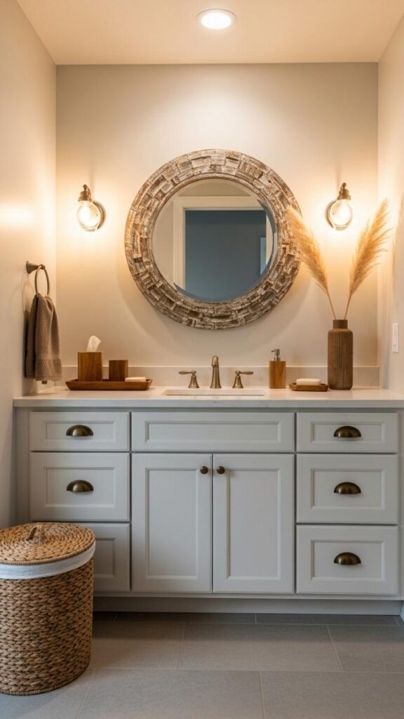 Replace Standard Cabinet Hardware With Hammered Brass Pulls