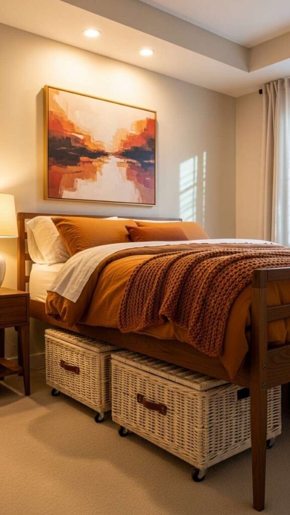 Rolling Crates or Baskets for Easy Access