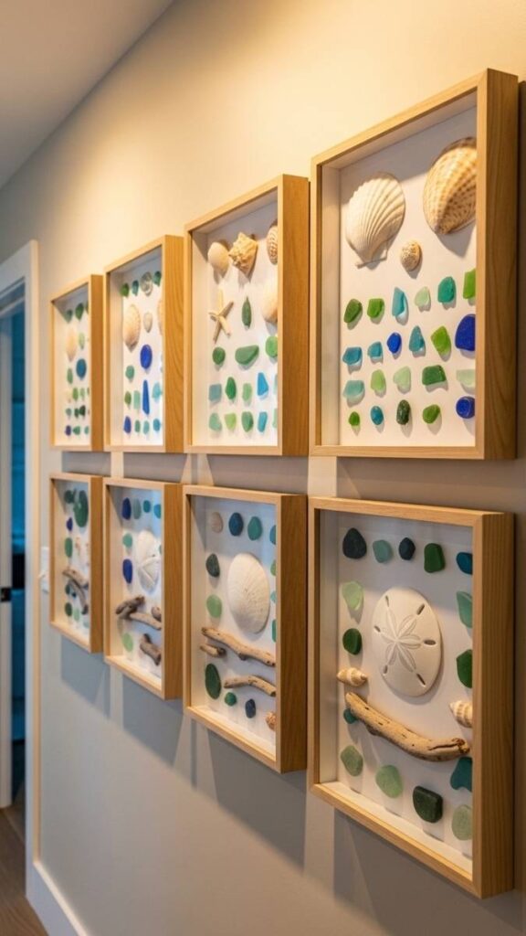 Shadow Box Display with Found Beach Objects