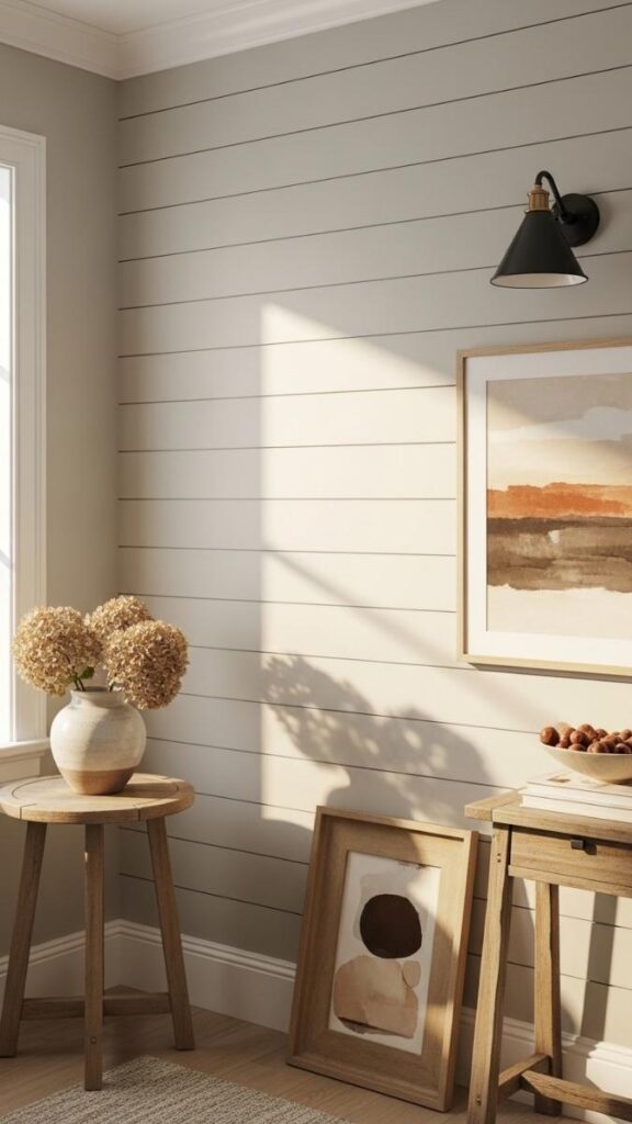 Shiplap or Tong ueand Groove Walls for Texture