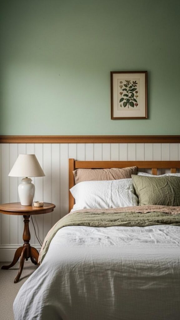 Shiplap or Wainscoting on the Lower Half of the Bedroom Walls