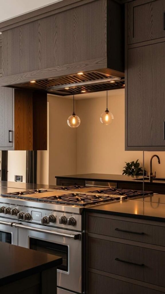 Slim Profile Open Shelving in Alcoves