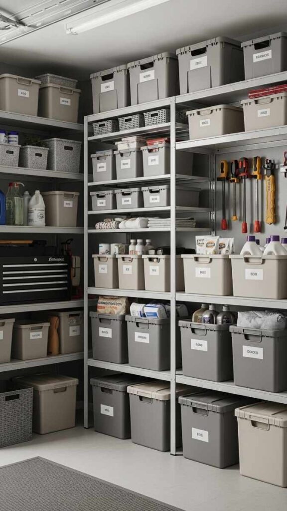 Stackable Modular Bins in the Garage or Utility Space