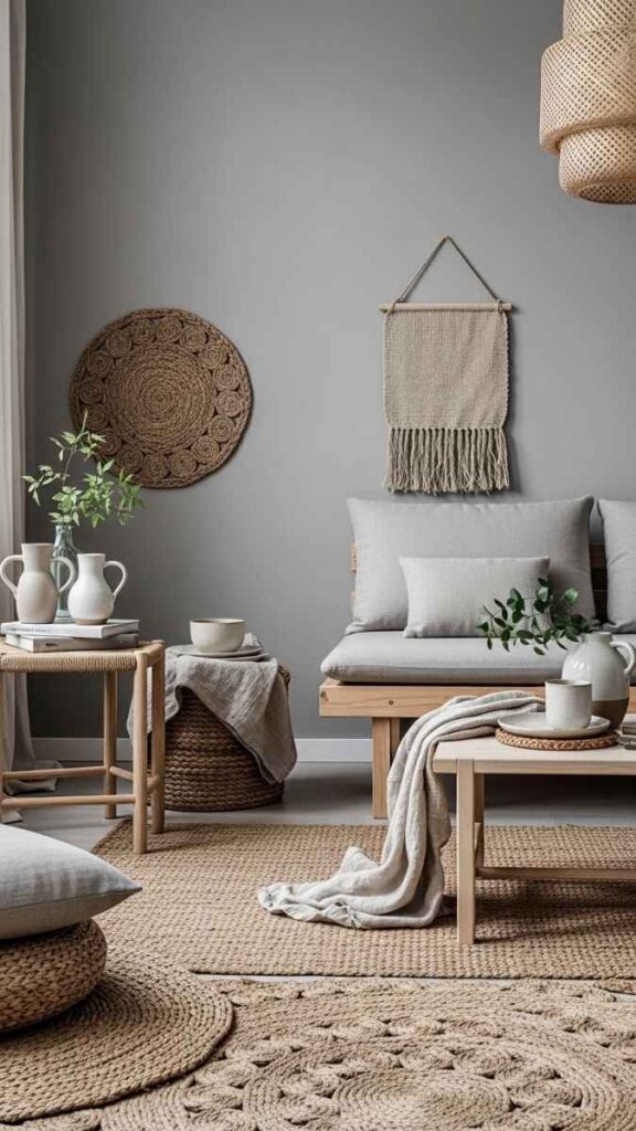 Stone Gray and Natural Jute for a Textured Neutral Base