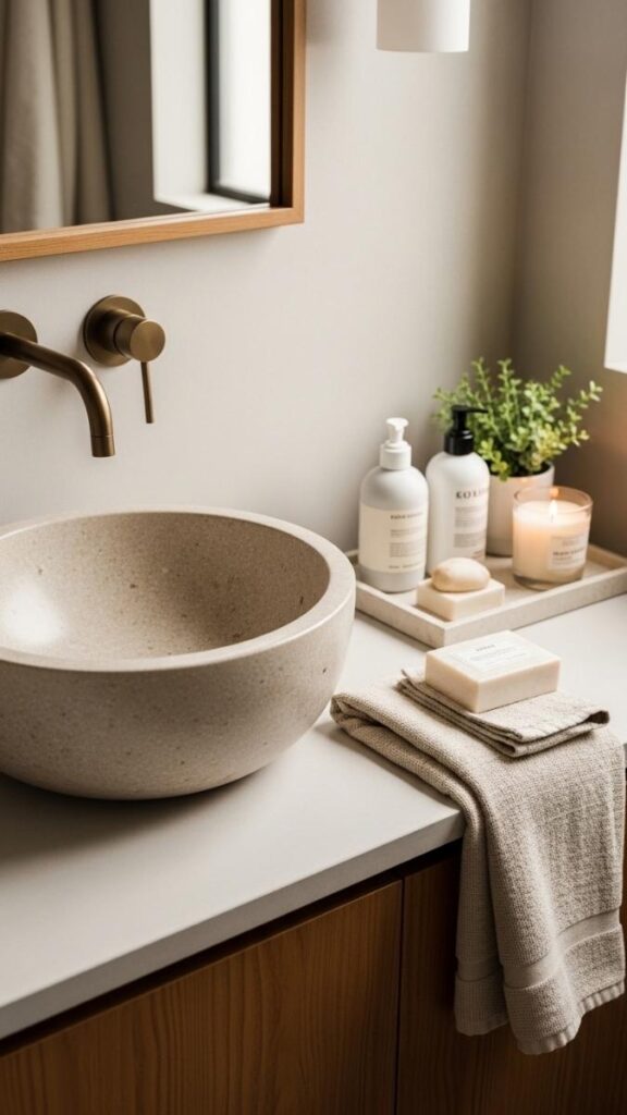 Style a Bathroom Vanity Like a Small Vignette