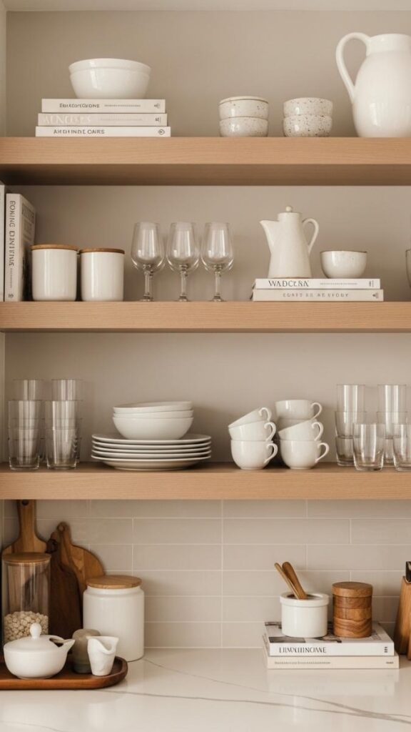 Style Open Shelving in the Kitchen to Make It Feel Designed