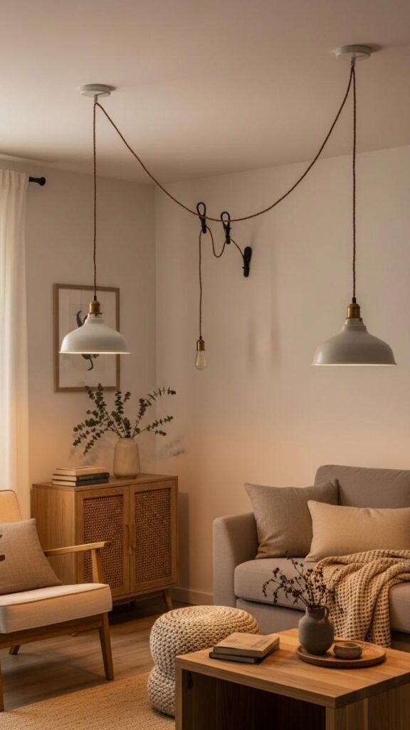 Swap Out Overhead Lighting Fixtures With Plug-In Pendants
