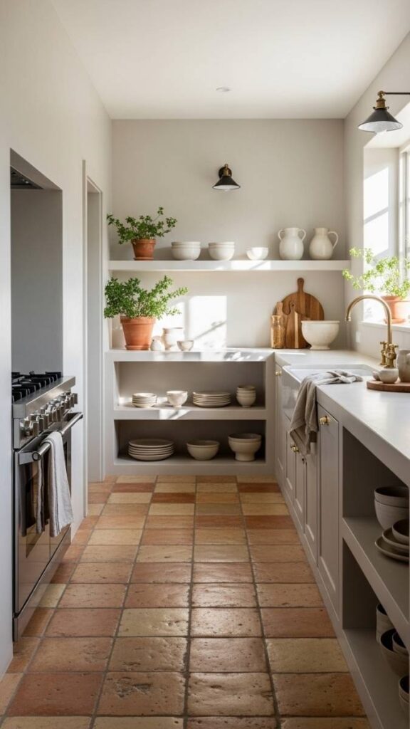 Terracotta Tile Floors for Warmth and History