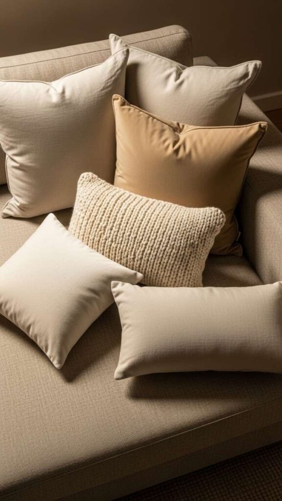 Textured Cushions in Odd Numbers