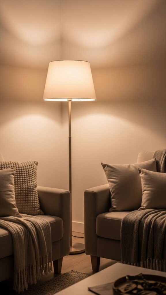 The Corner Floor Lamp Trick That Fixes Harsh Overhead Lighting