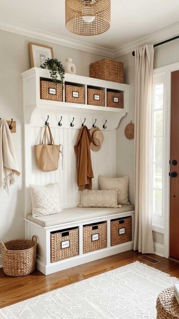 The Open Wardrobe With Cubbies and Drawers