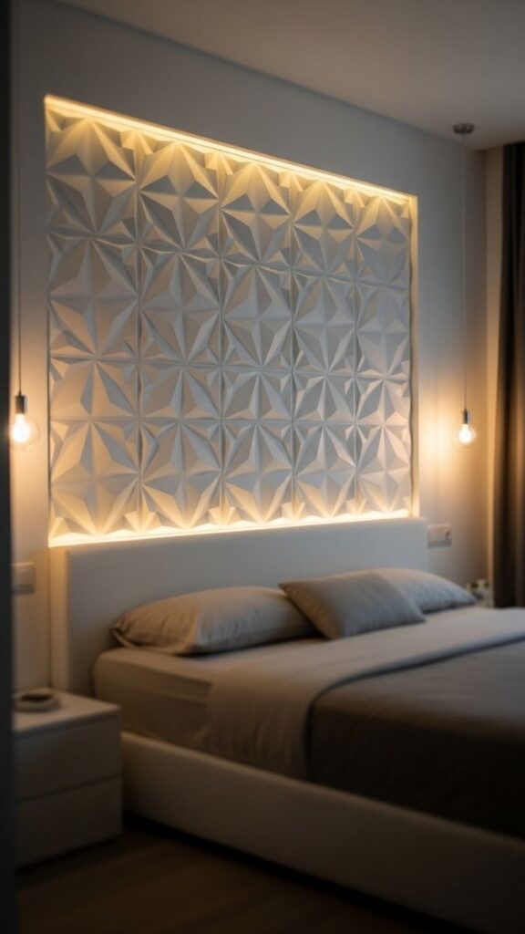 Three-Dimensional Wall Tiles or Plaster Panels