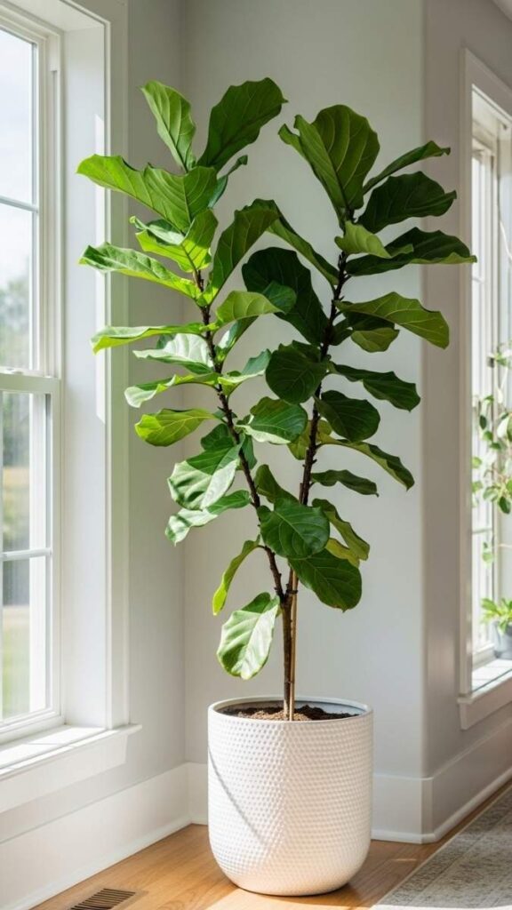 Trailing or Sculptural Plants in Oversized Planters