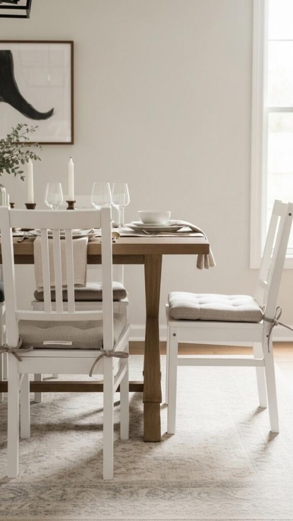 Try a Seasonal Dining Chair Moment With Seat Cushions