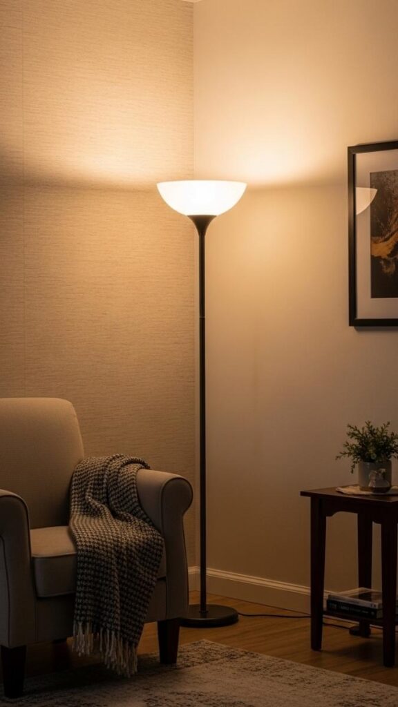 Try a Torchiere Lamp for Bounced Ceiling Light