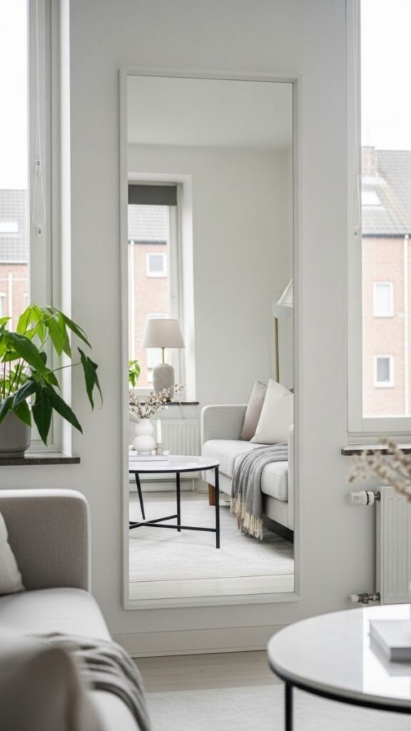 Use a Mirror to Borrow Light From Across the Room