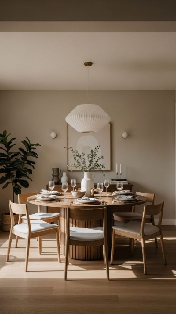 Use a Round Dining Table in a Square Room for Better Flow