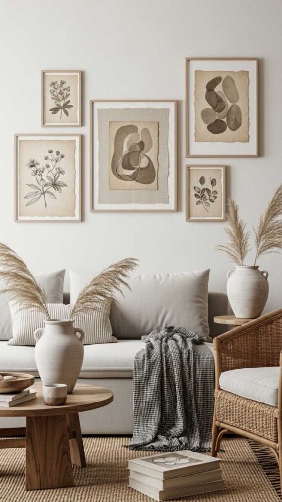  Use Aged Paper and Linen for Wall Art Instead of High-Gloss Prints