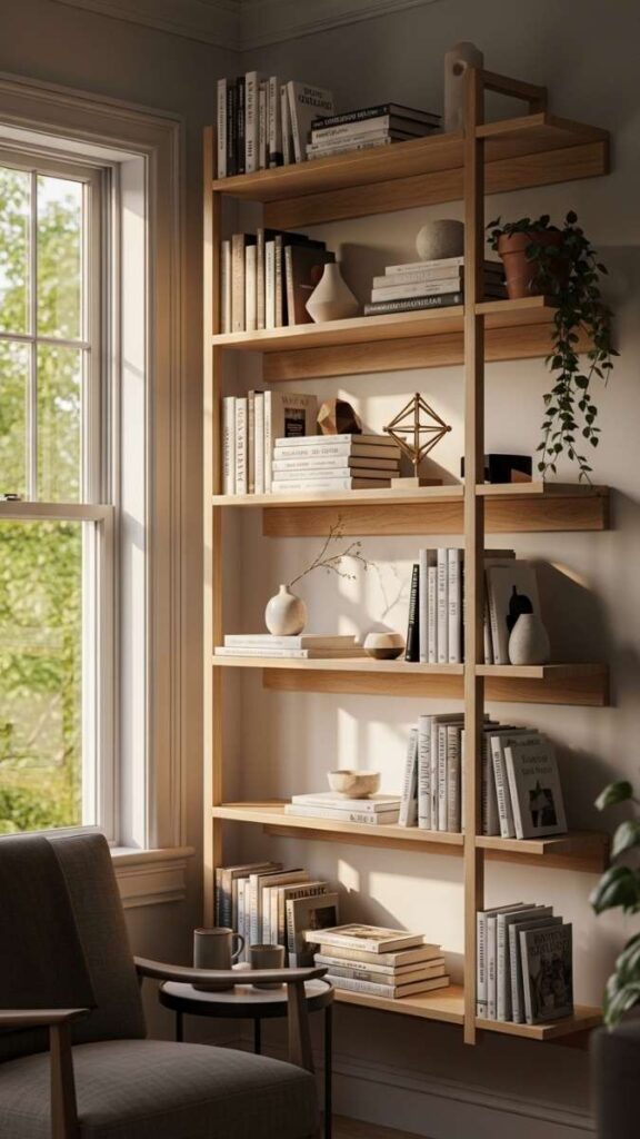 Use Open Shelving to Add Storage Without Blocking Light