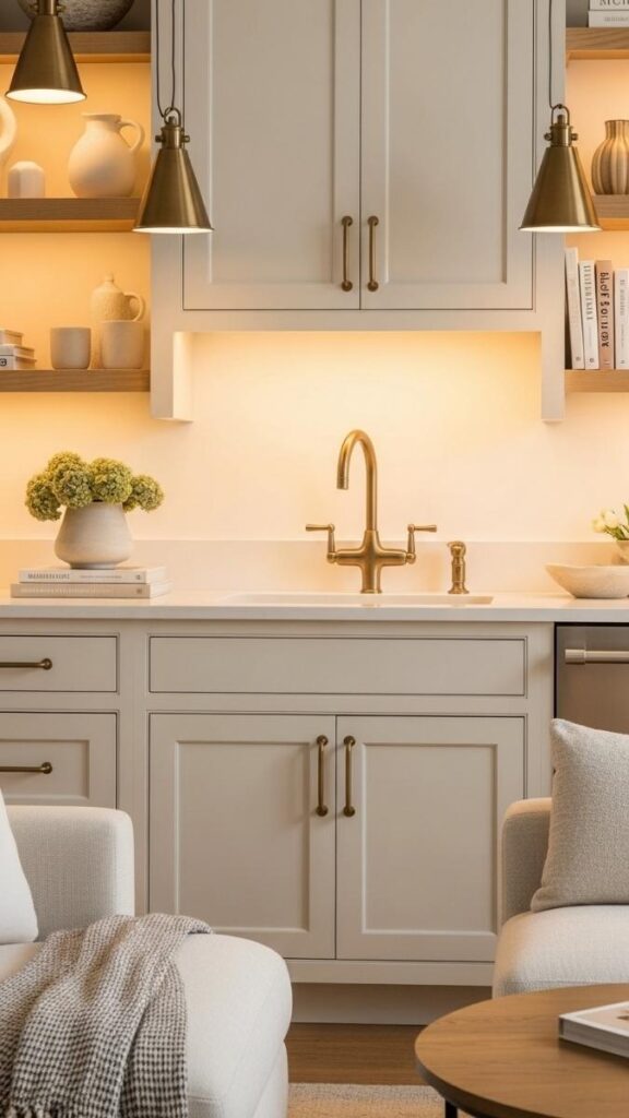  Use Warm Toned Metals Consistently Across Hardware and Fixtures