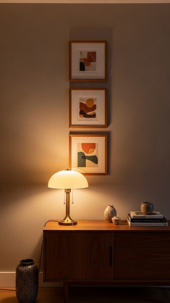 Vertical Column of Frames on a Narrow Wall