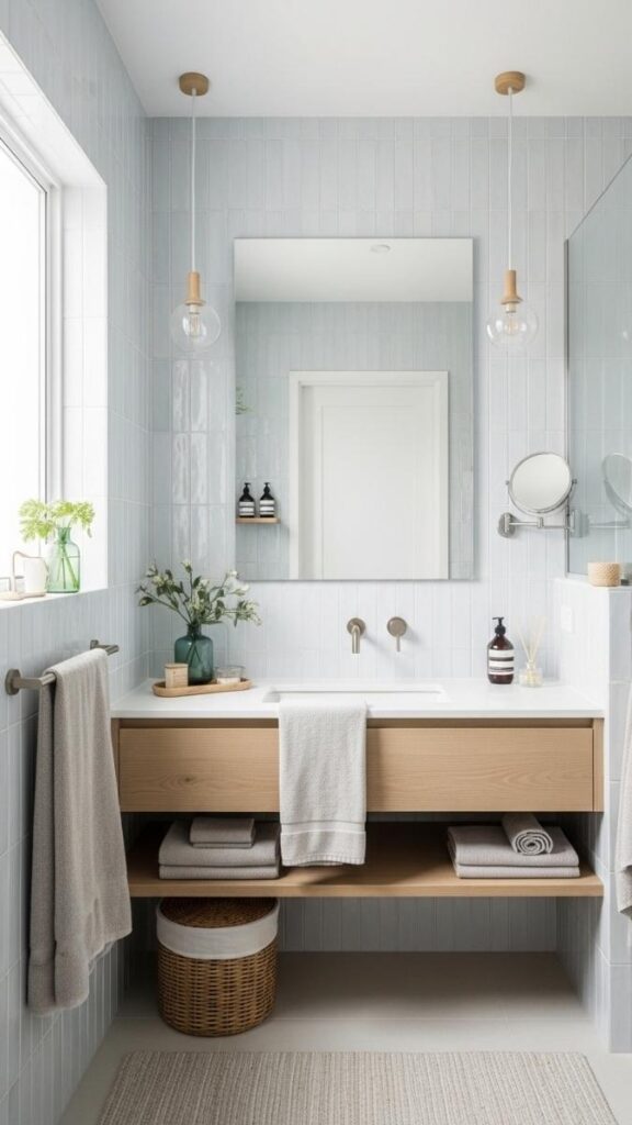 Vertical Subway Tile for Added Height