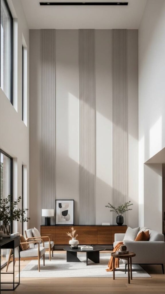 Vertical Wall Panels for Rooms With High Ceilings