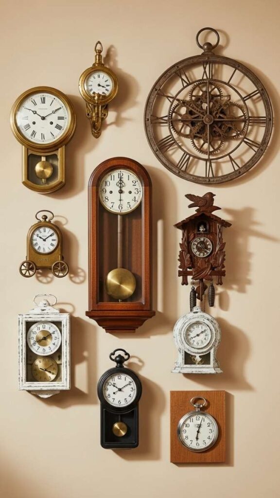 Vintage Clocks as Wall Decor