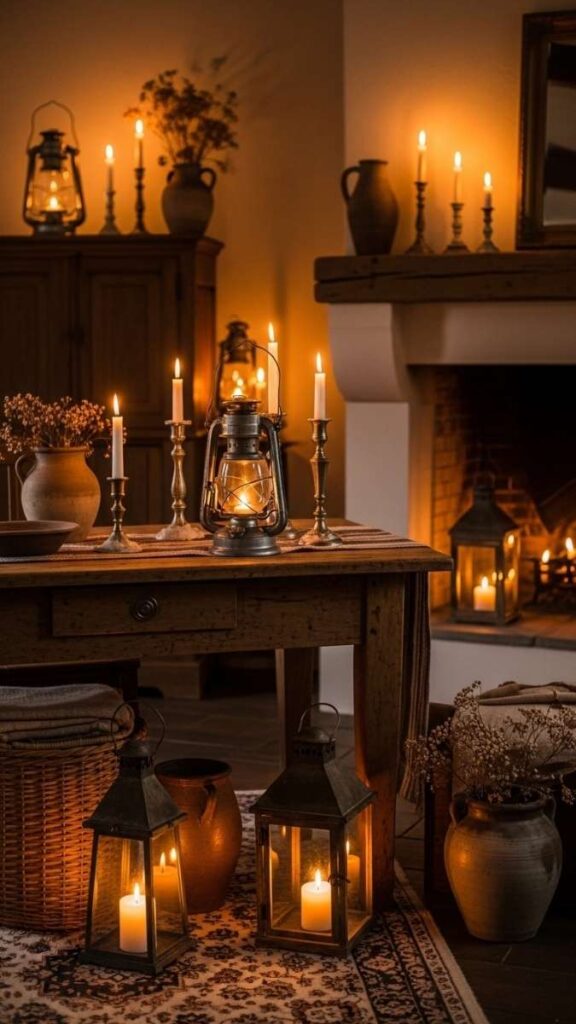 Vintage Lantern or Candlestick Lighting