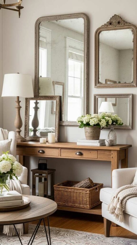 Vintage Mirrors With Ornate or Distressed Frames