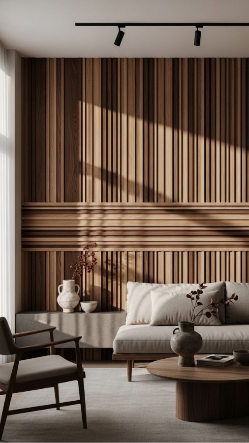 Wood Slat Wall Panel for Warm, Modern Texture
