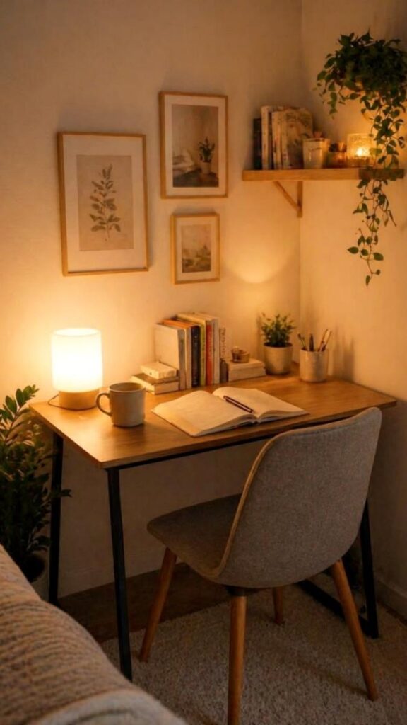 A Corkboard or Linen Pinboard for a Home Office Wall