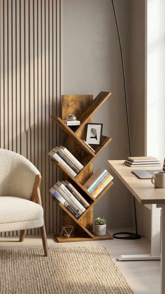 A Styled Bookshelf With Dollar Store Bookends