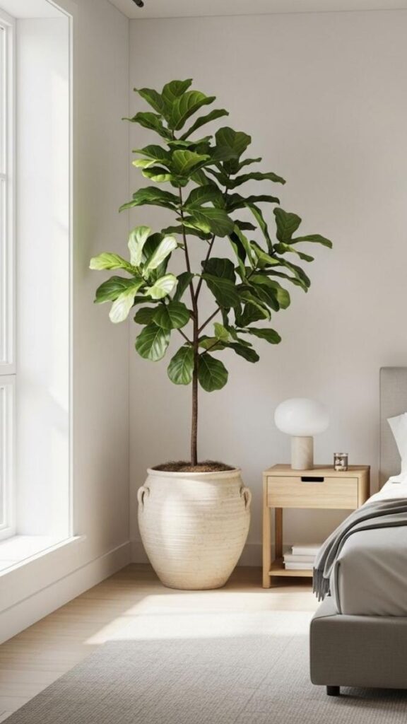 A Single Low Profile Indoor Tree or Large Plant